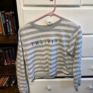 Stripped Letter Short Long Sleeve